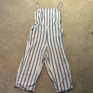 Striped jump suit